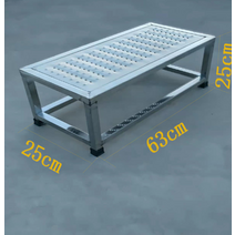 노인 철제계단 난간 디딤대 외부계단 1단 2단 발판, 1단 63x25x25
