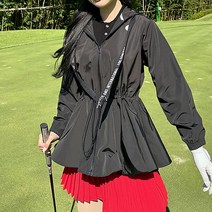 엠엠스포츠 여성 봄 가을 레터링 방풍 골프바람막이 골프 자켓