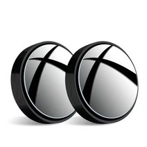 보조 사이드 미러 2Pcs 자동차 백미러 보조 HD 볼록한 360 광각 Alfa Romeo 156 147 4C Giulia, 01 Black