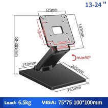 HILLPORT-13-24 인치 틸트 모니터 장착 LCD TV 홀더 터치 스크린 데스크 브래킷 접이식 테이블 스탠드 PC, 02 DZ11