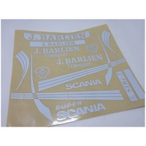 흰색 J.BARLIEN 로고 스티커 114 타미야 트랙터 스카니아 R470 R620 730 56323 56318 Rc 트럭 바디 케이스 Diy 부품에 대한 자동차 데칼, [1] WHITE
