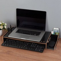 DIY 마우스 서랍 모니터 받침대 YT_RC276, 블랙