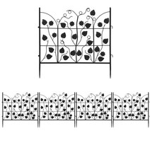 [UNHO] 철제 화단분리대 울타리 마당 정원 아파트 잔디 보호 주택 팬스 꾸미기 5p 블랙&화이트, 꽃518