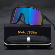 고급선글라스 TR90 플랫 탑 고글 선글라스 여성 및 남성용 블루 프레임 미러 렌즈 방풍 편광 선글라스 남성여성용 UV400