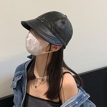 피유스 빈티지 레더 볼캡 여성모자.카플스