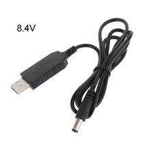 18650 리튬 배터리 팩 용 유니버설 USB 5V ~ 4.2V 8.4V 12.6V DC 5.5x2.1mm 충전 라인 컨버터 전원 충전 케이블, 만능인