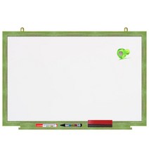 자석 화이트보드 그린파스텔, 나무