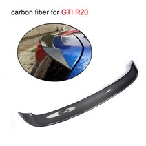 스포일러 탄소 섬유/frp 도색되지 않은 후면 지붕 스포일러 윙 립 폭스 바겐 골프 6 mk6 vi gti r20 2010-2, 01 Carbon Fiber