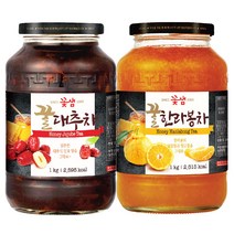 꽃샘 액상차 꿀대추차 1kg+꿀한라봉차 1kg