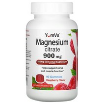얌브이스 마그네슘시트레이트 라즈베리 900mg 구미 90