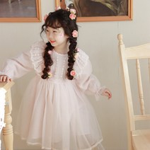 [에리쏭키즈] 꽃띠 여아 샤원피스 큐티 레이스 생일파티 드레스