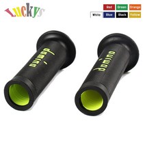 오토바이 그립 HUSQVARN 도미노 혼다 야마하 스즈키 베스파 GTS 액세서리 오토바이 핸들 바 크로스 그립, yellow, 1개