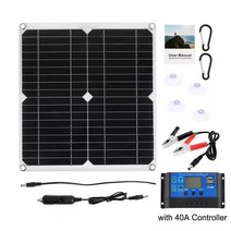 100w 태양 전지 패널 듀얼 12v5v usb 30a 컨트롤러 방수 태양 전지 자동차 요트 rv 배터리 충전기에 대 한 폴리 태양 전지, 협력사, 40a 컨트롤러 포함
