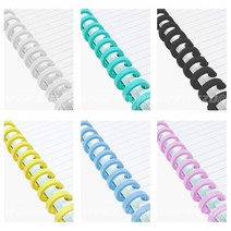 6색 30공 50개입 루즈링 제본링 바인더링(택1), 흰색