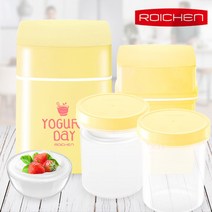 로이첸 요거트+치즈 메이커+발효용기-요구르트 제조기 요플레, 요거트+치즈 메이커+발효용기_옐로우
