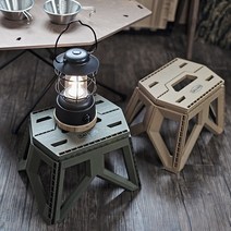 살반 캠핑 폴딩스툴 체어, S, 카키