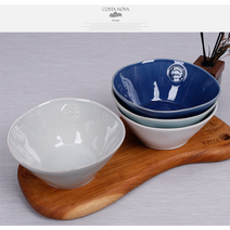 코스타노바 노바 19cm 비빔면 와이드 면기 그릇 냉면 우동 라면 그릇 덮밥, 그레이, 1개