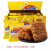 미루시노 인도네시아 GEMEX ENAAK 라면 스낵 라면땅 과자 24개 WDG 715, 바베큐맛24봉