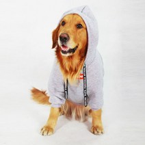 골든 리트리버 옷 대형견 외출복 후드티, 38야드(95-120파운)1파운=0.45kg, E