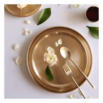 놋담 방짜유기 유기 커트러리 블랑 디저트 1인 2P