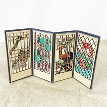 [몽파] [집콕] 전통문양 문살 병풍 만들기-1인세트(8종 택1), 한국소품