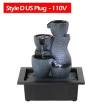 실내 분수대 정원 가정용 인테리어 분수가습기 미니 물소리 사무실 연구실 홈 책상 계층, d 우리 플러그 110v