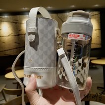 흘림방지빨대컵 스타벅스 에코 550ML 수마사 우주 비행사 곰돌이 비닐 커버 밴드다 2402840535