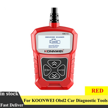 konnwei kw310 obdii 자동차 진단 도구 자동차 스캐너 obdii 엔진 분석기 코드 리더 차량 can obdii scan tool tester, 빨간색
