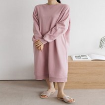 (빠른배송)크러쉬 맨투맨 원피스 인디핑크 베이지 그레이 네이비