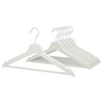 [이케아] 원목 나무 옷걸이 8개 - 부메랑 / 내추럴 검정 하양 / / Natural Black White / Clothes Hanger - Bumerang, 하양 White