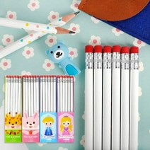 유아동 초등학생 2B 지우개 연필 원형 육각 삼각, 5-12자루세트-원형, 본상품선택