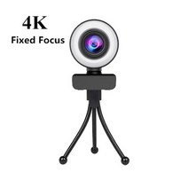 온라인수업웹캠 4K 웹캠 4K 웹 카메라 자동 초점 PC 용 마이크 포함 온라인 학습 컨퍼런스 용 2K 웹 캠 컴퓨터캠, 고정 초점 4K