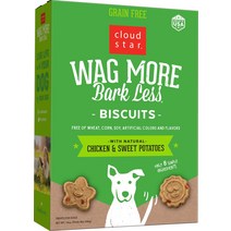 Cloud Star Wag More Bark Less Grain-Free Oven Baked with Chicken Sweet Potatoes Dog Treats, 14-oz box