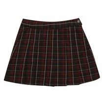 소이 여아 체크 패턴 플리츠 스커트 18W1851 RD