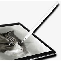 엔템 스마트폰 아이폰 아이패드 초미세 터치펜 정전식 애플펜슬, 02)마그네틱초미세_화이트