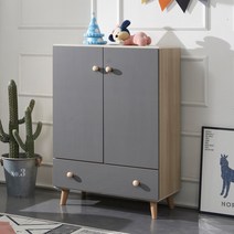 소이첸 아기 옷장, 1_2.소이첸 800 1서랍 옷장_오크+다크그레이