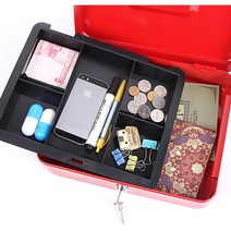 잠금 금전 등록기 데스크탑 금고 공식 인감 ID 상자, 미니키-[컬러노트] 코인슬롯 포함