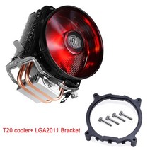 cpu 쿨러 마스터 rr-t2v1-20fk 2 히트 파이프 인텔 775 115x 2011 amd am4 t20 라디에이터 95.5mm 저소음 냉각 led 팬, t20 및 lga2011