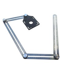 타일 드릴 구멍 타공 표시 로케이터 목공 눈금자 알루미늄 마킹자 4 배 합금 각도 파인더 측정 천공 된 금형 템플릿 도구 가이드, [01] ruler
