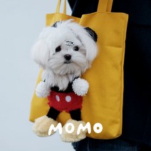 강아지 에코백 가방 메신저백 캔버스 재질 소재 미키