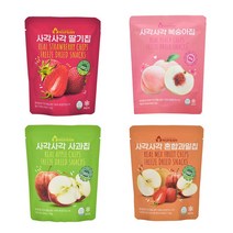뉴프랜 뉴프랜 사각사각 과일칩 동결건조 5종 (복숭아칩 딸기칩 사과칩 혼합칩2개 ), 단품