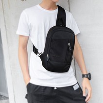 어깨매는가방 물병수납 캐주얼 남녀 콤비지퍼 슬링백