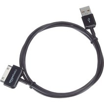 Amazon Basics 909529 애플 호환가능 30핀 USB 충전 케이블 아이폰 4 아이팟 아이패드 3세대 3.2 피트 블랙, 블랙.