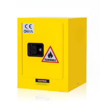 소형 위험물 보관함 화학 물질 안전 저장 캐비닛 이중 잠금 약물 제품 실험실 인화물 상자, 15L-옐로우