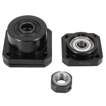 1 PCS FK10 고정 +1 PCS FF10 SFU1204 볼 스크류 CNC 부품 볼 스크류 1204 FK / FF10 엔드 지원, 하나, 검은 색