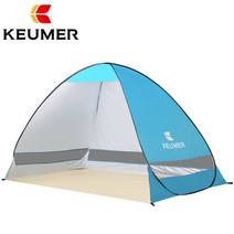 에어텐트 keumer 2020 자동 포장 가능 캠핑 텐트 uv 보호 팝업 비치 텐트, 협력사, 하늘색 텐트 롱