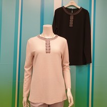 [크로커다일레이디]겨울 가을예쁜주름라운드티셔츠CL0WTS104 2001아울렛