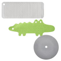 욕조매트 미끄럼방지매트 이케아 파트룰 도파 원형 악어 아동 유아, 2.도파/직사각 그레이