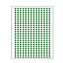 HY 원형 표시스티커 지름 3MM 초록 6매입 컬러도트스티커 원형스티커