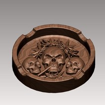 목공 장비 기계 3d 모델 stl 파일 해골 재떨이 cnc 계획 cnc 라우터 조각 지원 zbrush artcam aspire cut3d, sp237-0559